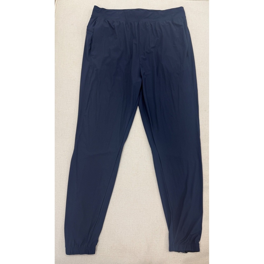 All in Motion Joggers Mens Medium Blue Athletic Running Pants Zip Cuffs Exc